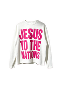 Kavod ‘JESUS TO THE NATIONS’ White & Pink Long Sleeve